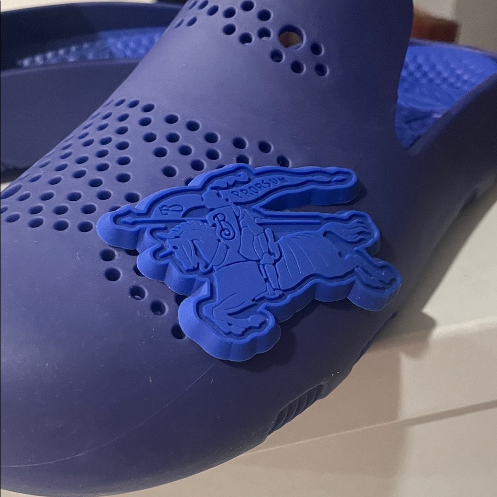 Burberry Blue Knight Clogs - Picture 7 of 8
